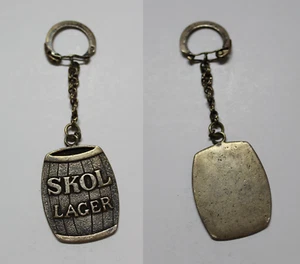 LLavero SKOL LAGER, Realizado en Plata 925. Años 70-80. 21 Gramos. - Foto 1 di 1