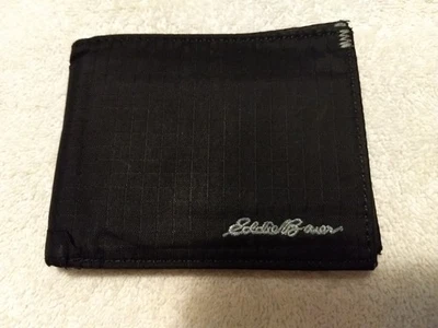 Eddie Bauer Bigfoot Cotton Canvas Bifold Wallet, Black - Image 1 of 4