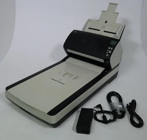 Fujitsu Fi-7280 Flatbed Color scanner with cables - Afbeelding 1 van 12