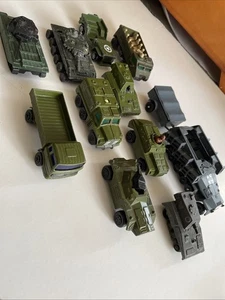 Lote de 12 vehículos diecast vintage Hot Wheels Matchbox ejército militar de Estados Unidos años 70’s - Imagen 1 de 12