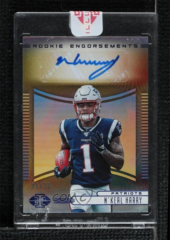 2019 Panini Illusions Rookie Endorsements Blue /99 N'Keal Harry #RE-NHA Auto RC - Image 1 of 2