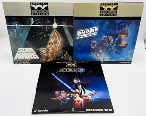 Star Wars Trilogy Laserdisc Lot, A New Hope, The Empire Strikes Back & ROTJ - Picture 1 of 20