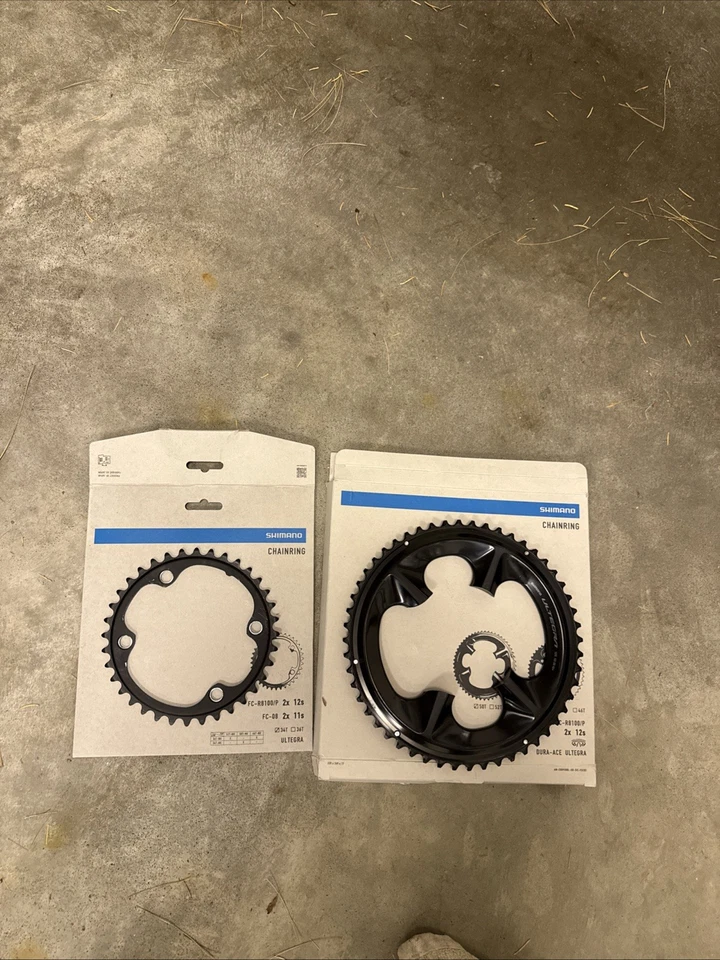 Platos de bicicleta de carretera Shimano ULTEGRA 12 velocidades 52/36T para juego de bielas FC-R8100 NUEVO Foto 1 de 1