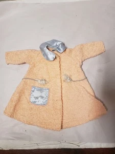 Vintage 1950er Madame Alexander Frottee Überwurf Bademantel pfirsichblau 18" Puppe - Bild 1 von 6