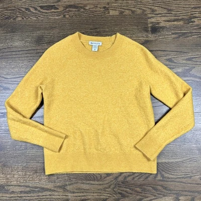 Athleta Sweater Womens Extra Small Yellow Crewneck Pullover Ribbed Hem Cuffs - Image 1 of 4