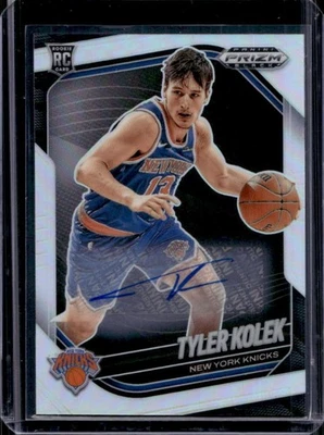2024-25 Prizm Black Tyler Kolek Auto RC Silver Prizm Rookie #226 Knicks - Image 1 of 2