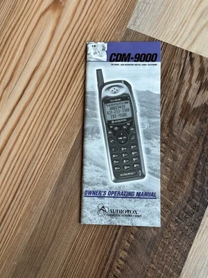 Audiovox CDM-9000 Owner's Operating Manual ~ Audivox Phone Instructions - Image 1 of 3
