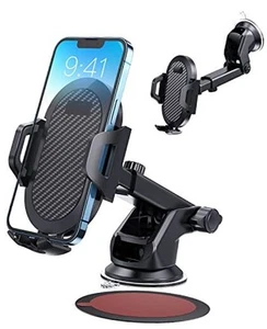 Supporto Supporto Telefono Auto, [Forte Ventosa] [Durevole Grado Militare] per Nero - Foto 1 di 7