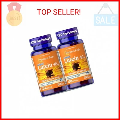 Carotenoide de luteína Puritan's Pride Premium Lutigold™ 40 mg con zeaxantina para hombres Foto 1 de 2