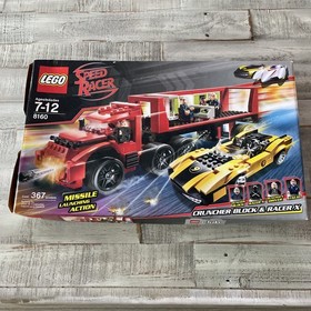 Lego 8160 Speed Racer Cruncher Block & Racer X  w/Manual & box