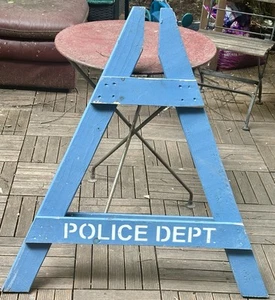 One Vintage NYPD Wooden Police Barricade Support - Rare NYC Police Equipment - Picture 1 of 5