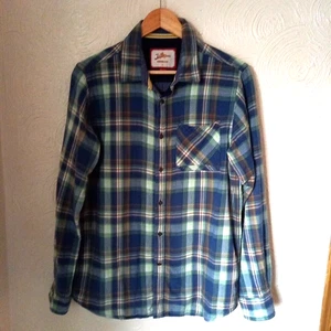 Joe Browns Men's Plaid Check Flannel Shirt S Small Pure Cotton - Picture 1 of 9