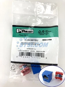 Panduit CJ5E88TBU Cat5e Mini-Com Jack Blue ~STSI - Picture 1 of 3