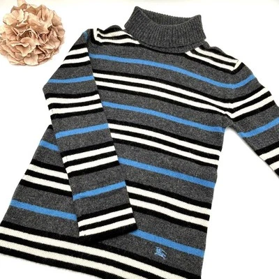 Burberry Black Label Turtleneck Border Horse Logo Grey Size 1 Men's U4565 - Image 1 of 4