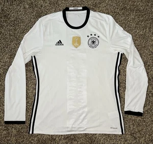 Adidas Deutschland 2014 Heim Langarm Fußball Trikot Large 21” x 29” weiß - Bild 1 von 7