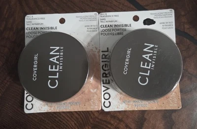 2 PACK- CoverGirl Clean Invisible Loose Powder # 105 Translucent Medium  - Image 1 of 2