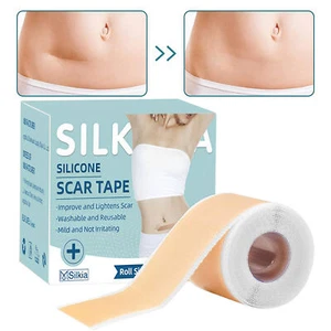 Scar Silicone Sheet Gel Patch Removal Skin Treatment Repair Wound Burn Natural - Picture 1 of 12