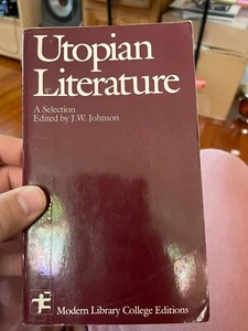 Utopian Literature: Edited by James William Johnson (Modern Library 1968) Book - Bild 1 von 1