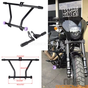 Front Highway Engine Guard Crash Bar Kit For Harley Softail Fat Boy 114 FLFBS 18 - Picture 1 of 8