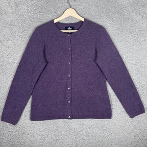 Lands End Kaschmir Pullover Knopfleiste Strickjacke Damen Größe Small Lila - Bild 1 von 5