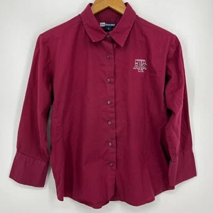 Blue Generation Long Sleeve Button Shirt Women's M Maroon Texas A&M Aggies - Picture 1 of 11