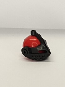 LEGO &reg; visor 2594 black with helmet red for knights 6090