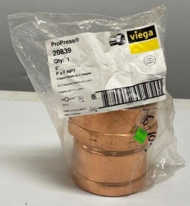 Adaptador Viega ProPress XL-C Cobre 4" x 4" PxFPT 20839 Nuevo - Imagen 1 de 4