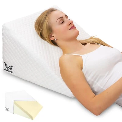 AviiatoR® Orthopaedic Bed Wedge Support Pillow Memory Foam - for Acid Reflux
