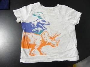 OLD NAVY 18-24 MONTH OLD T SHIRT WITH DINOSAURS GRAY - Picture 1 of 1