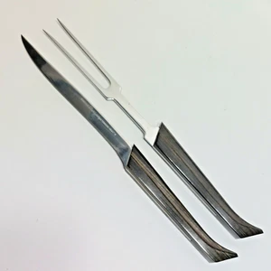 Vintage ROBESON Shur-Edge Frozen Heat Tranchiermesser Gabel Set - Bild 1 von 3