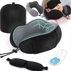 Travel Pillow U Shaped Memory Foam Neck Pillow Support Head Car Plane Cushion - Picture 1 of 14