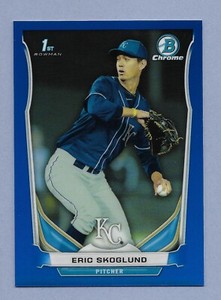 ERIC SKOGLUND 2014 Bowman Chrome Draft Blue Refractor Rookie RC SER #d /399