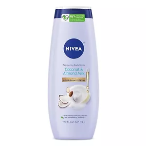 NIVEA Coconut & Almond Milk Body Wash 20oz – Moisturizing & Nourishing - Picture 1 of 10