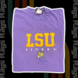 Vintage LSU Tigers T-Shirt Size small Purple Graphic embroidered - Picture 1 of 5