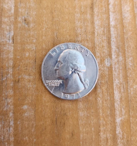 1971 George Washington Quarter with No Mint Mark Cover