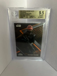 2022 Topps Chrome Black Star Wars Orange Refractor 13/25, Fennec Strand BGS 9.5 - Picture 1 of 2