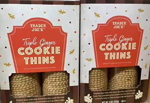 2 Pack Trader Joe's Cookie Thins Triple Ginger 9 oz Each Box Newest Packaging - Picture 1 of 7