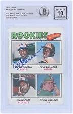 Andre Dawson Montreal Expos Signed 1977 Topps Series 2 #473 BAS 10 Rookie Card