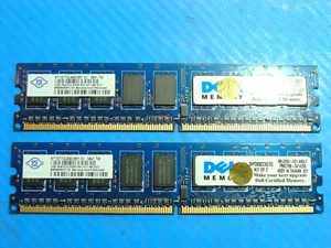 Dell Precision 370 NANYA 2GB 2x1GB 1Rx8 PC2-5300E Memory RAM NT1GT72U89D0BY-3C - Picture 1 of 4