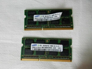 4GB (2x 2GB) Samsung DDR3 2Rx8 PC3-10600S SO-DIMM für Laptop | M471B5673FH0-CH9 - Bild 1 von 1