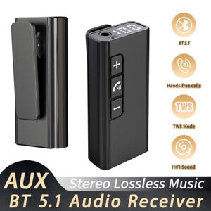 Bluetooth 5.1 Audio Music Receiver Wireless 3.5mm AUX Home Car Adapter Handsfree
