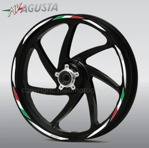 Decalcomanie ruota moto Agusta adesivi cerchi strisce F3 F4 800 675 Rivale Brutale - Foto 1 di 2