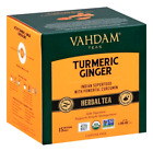 Vahdam Herbal Tea, Organic Turmeric Ginger, Tea Bag 15 Count