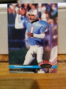 1991 Topps Stadium Club Charter Member Warren Moon-Moon Lights Up The Sky Oilers - Picture 1 of 2