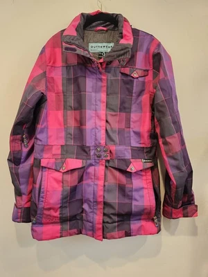 Scott Women’s Ski Snowboard Jacket Pink Purple Plaid Size L Warm Insulated - Image 1 of 4