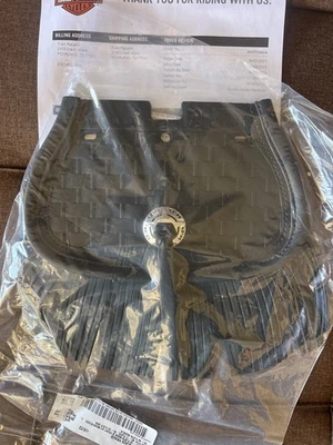 💥Aleta de barro de cuero con flecos Harley Davidson Heritage Springer de colección 🇺🇸 Foto 1 de 4