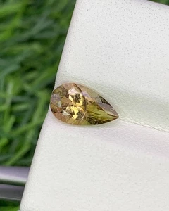 Natural Bi Color Tourmaline 1.31 Carat 10x5.7 Pear Shape Faceted Gem - Picture 1 of 9