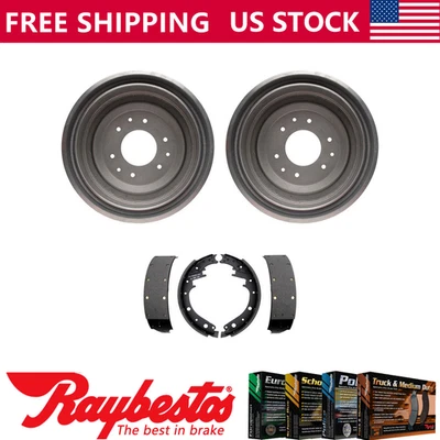 Rear Kit Brake Drums & Brake Shoes For 1975 GMC K15 Suburban - Raybestos - Image 1 of 4