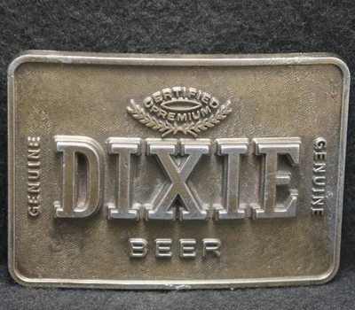 XC21104 VINTAGE AÑOS 70 **CERVEZA GENUINA DIXIE** HEBILLA DE CINTURÓN PREMIUM CERTIFICADA PARA HOMBRE Foto 1 de 2