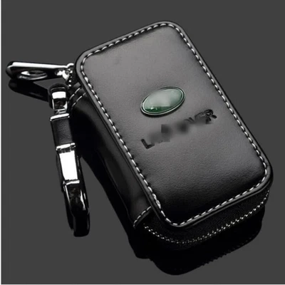 Genuine Leather Car Key Case Bag Keychain Remote Key Fob Cover for Land Rover - Image 1 of 4